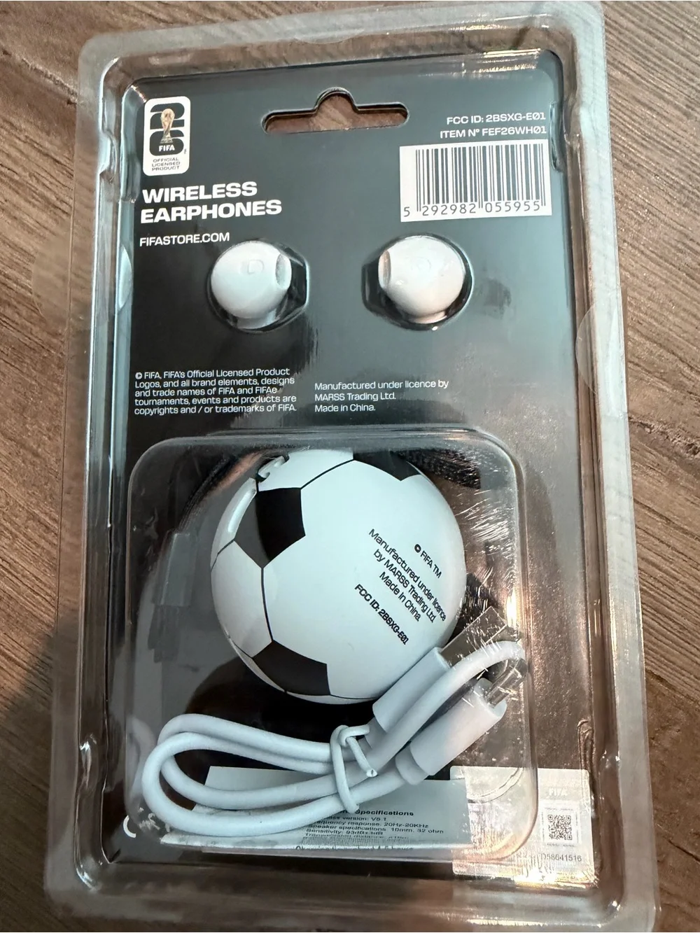 FIFA World Cup 2026 Earbuds with Soccer Ball Charging Case